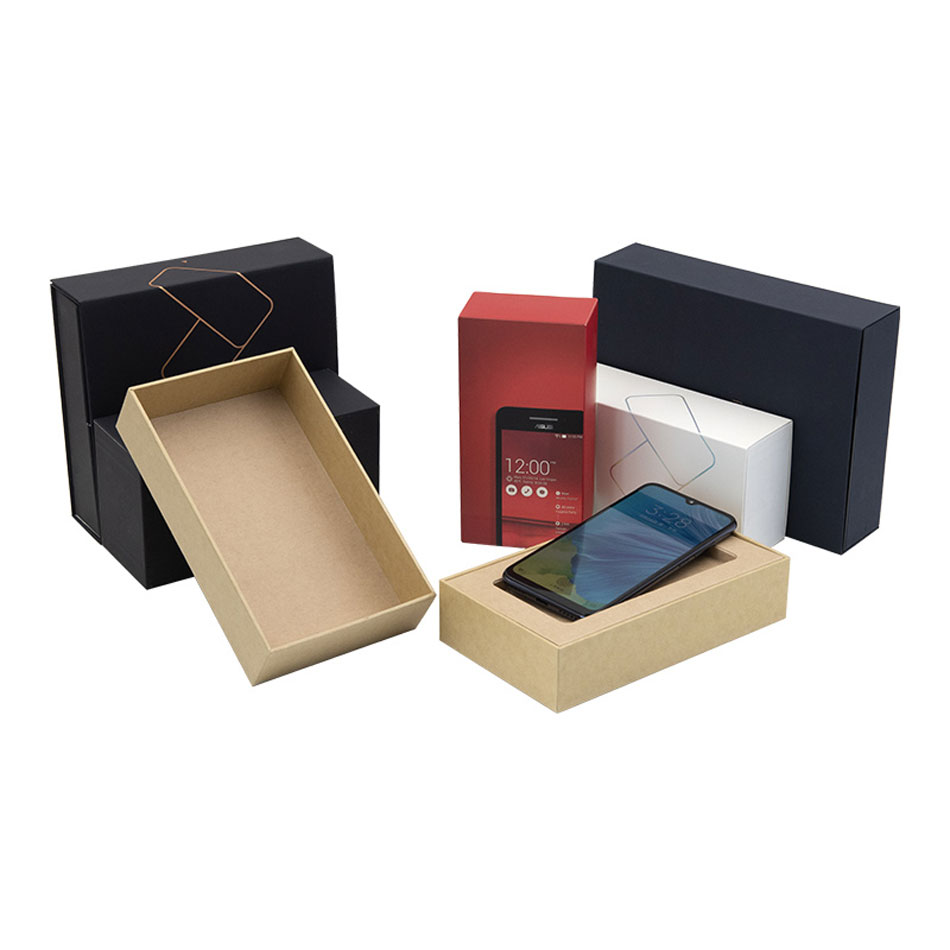 호 화로 운 검 은 종이 포장 핸드폰 포장 박스 를 주문 제작 하 다.